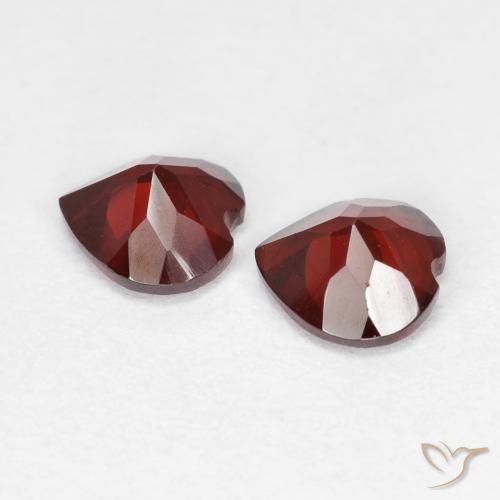 Gemme di Granato Piropo Sangue rosso naturale da 1.04 ct, Cuore, VVS-VS