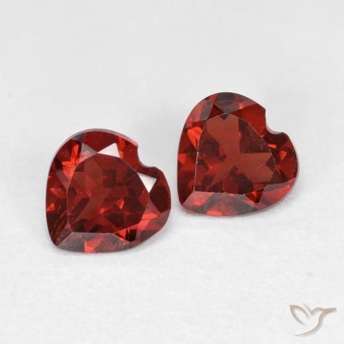 Gemme di Granato Piropo Sangria rossa naturale da 0.99 ct, Cuore, VVS-VS