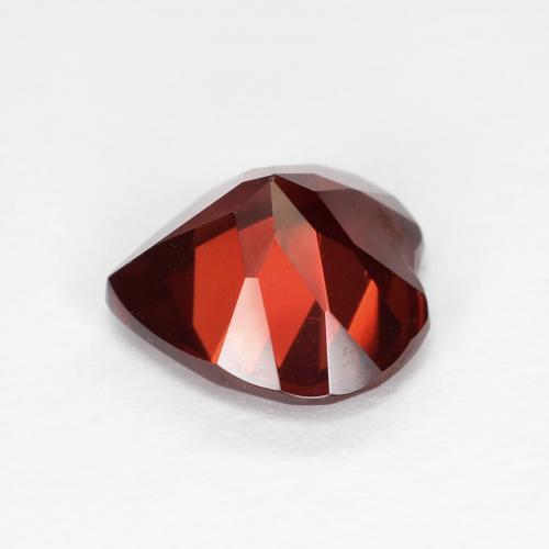 Granato piropo naturale rosso da 1,90 ct, a forma di cuore, VVS-VS