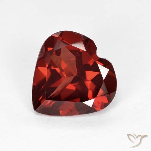 Granato Piropo Rosso scuro naturale da 1.78 ct, Cuore, VVS-VS