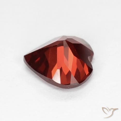 Granato Piropo Rosso scuro naturale da 1.78 ct, Cuore, VVS-VS