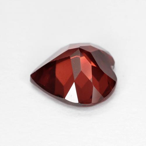 Granato piropo naturale rosso da 1,83 ct, a forma di cuore, VVS-VS