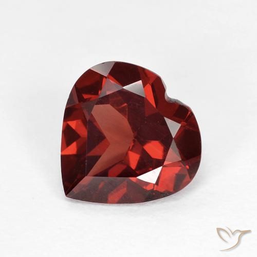1.71ct Naturale Rosso scuro Granato Piropo, Cuore, VVS
