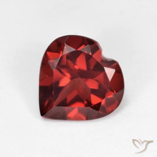 Granato Piropo Rosso medio naturale da 1.83 ct, A forma di cuore, VVS
