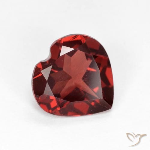 Granato Piropo Ribes Rosso naturale da 1.78 ct, Cuore, VVS
