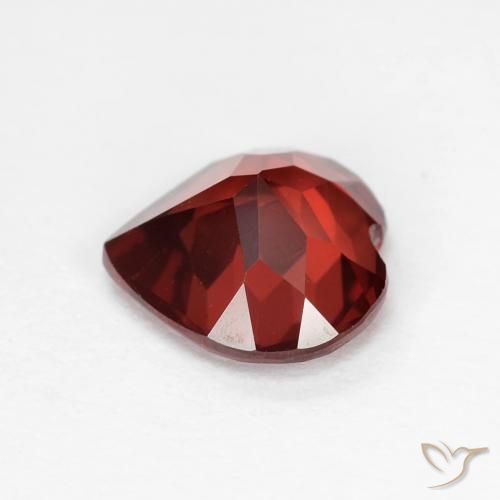 Granato Piropo Ribes Rosso naturale da 1.78 ct, Cuore, VVS