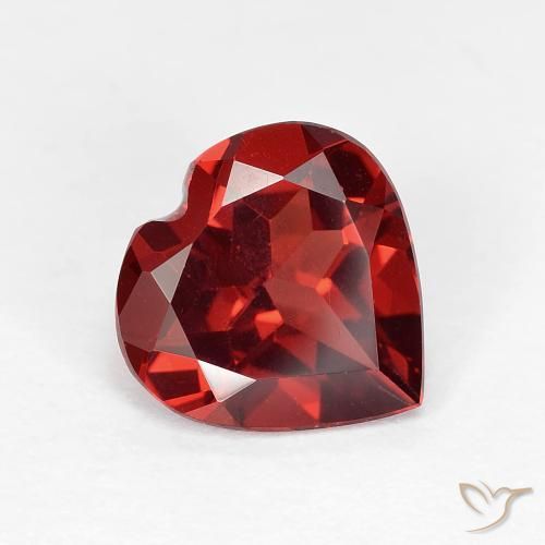 1.80ct Naturale Rosso medio Granato Piropo, Cuore, VVS