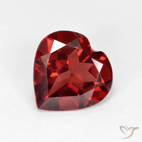 Granato Piropo Rosso medio naturale da 1.80 ct, Cuore, VVS