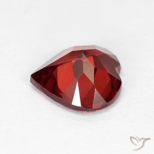 Granato Piropo Rosso medio naturale da 1.80 ct, Cuore, VVS