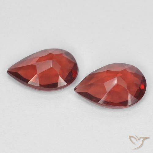 Gemme di Granato Piropo Rosso Sangue Profondo naturale da 1.18 ct, Forma a pera, VVS-VS
