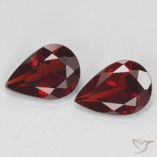 1.23ctw Naturale Rosso scuro Granato Piropo, Forma a pera, VVS-VS