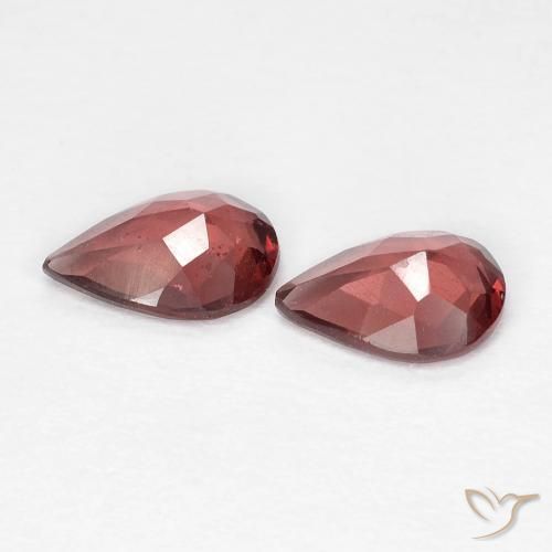 Gemme di Granato Piropo Rosso scarlatto profondo naturale da 1.22 ct, Forma a pera, VS