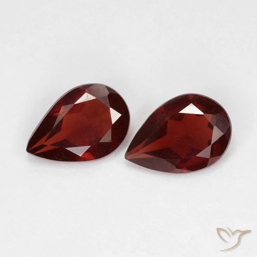 Granato piropo naturale rosso da 1,21 ct, taglio a pera, VVS-VS