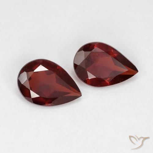 Granato piropo naturale rosso da 1,21 ct, taglio a pera, VVS-VS