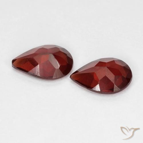 Granato piropo naturale rosso da 1,21 ct, taglio a pera, VVS-VS