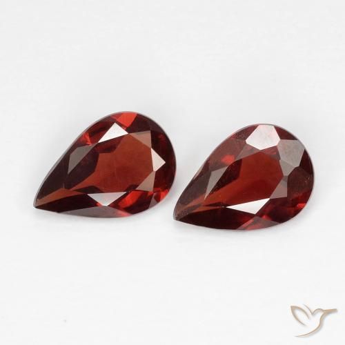 1.25ctw Naturale Rosso scuro Granato Piropo, Forma a pera, VS