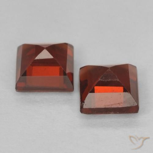 Granato piropo naturale rosso da 1,08 ct, quadrato, VS