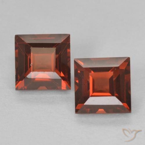 1.06ctw Naturale Rosso brillante Granato Piropo, Quadrato, VS