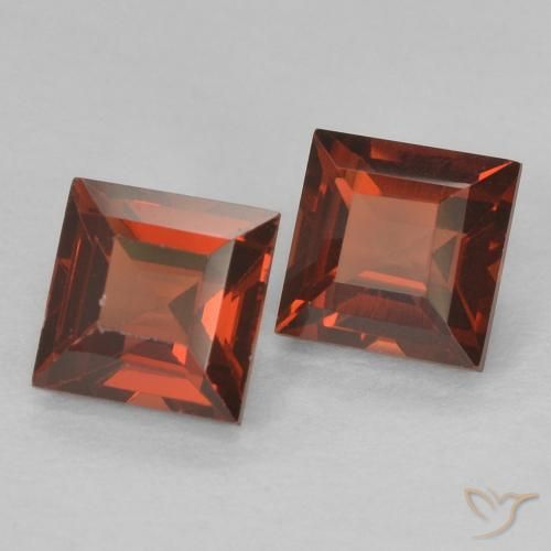 Gemme di Granato Piropo Rosso brillante naturale da 1.06 ct, Quadrato, VS