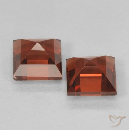 Gemme di Granato Piropo Rosso brillante naturale da 1.06 ct, Quadrato, VS