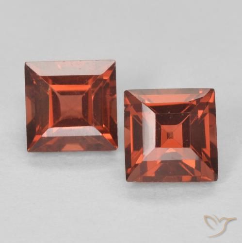 0.90ctw Naturale Rosso medio Granato Piropo, Quadrato, VVS-VS