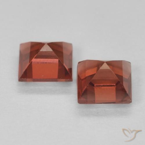 Gemme di Granato Piropo Rosso medio naturale da 0.90 ct, Quadrato, VVS-VS