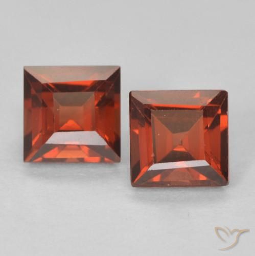 0.99ctw Naturale Rosso medio Granato Piropo, Quadrato, VVS-VS