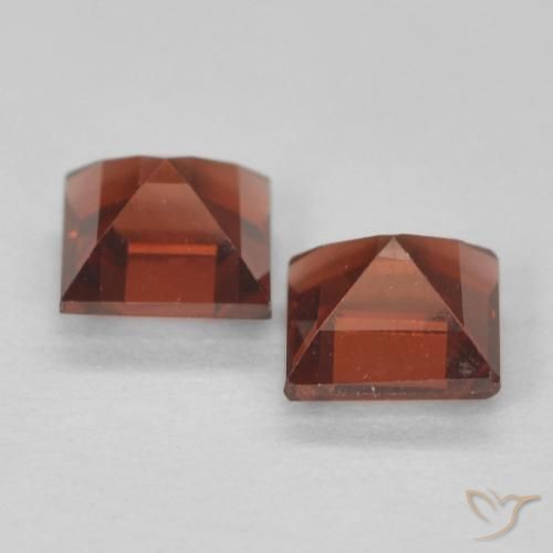 Gemme di Granato Piropo Rosso medio naturale da 0.99 ct, Quadrato, VVS-VS