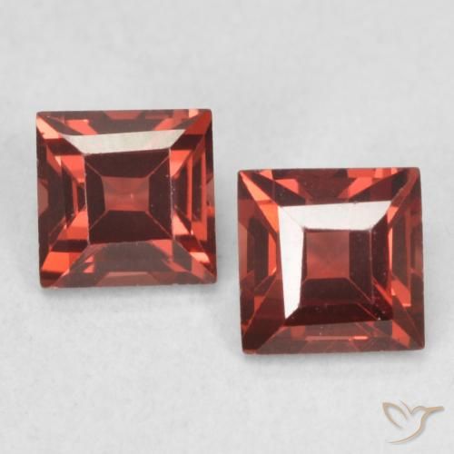 0.94ctw Naturale Rosso medio Granato Piropo, Quadrato, VVS-VS