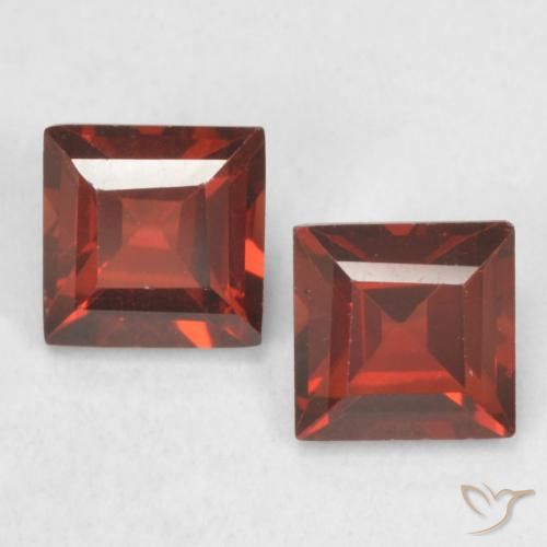 0.94ctw Naturale Ribes Rosso Granato Piropo, Quadrato, VVS-VS