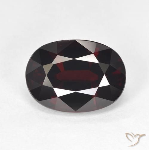Granato piropo naturale rosso da 6,22 ct, taglio ovale, VVS-VS