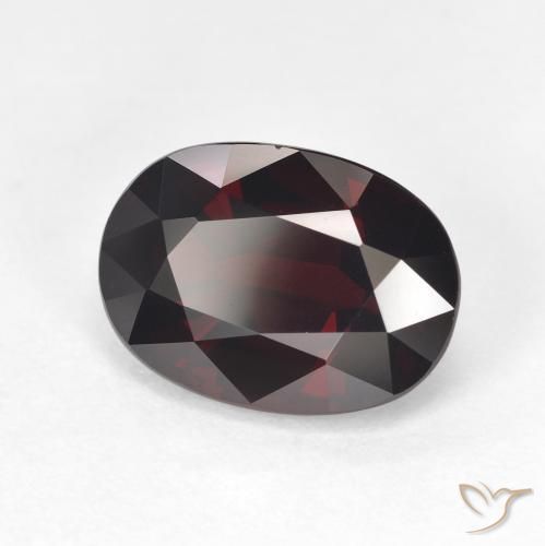 Granato piropo naturale rosso da 6,22 ct, taglio ovale, VVS-VS