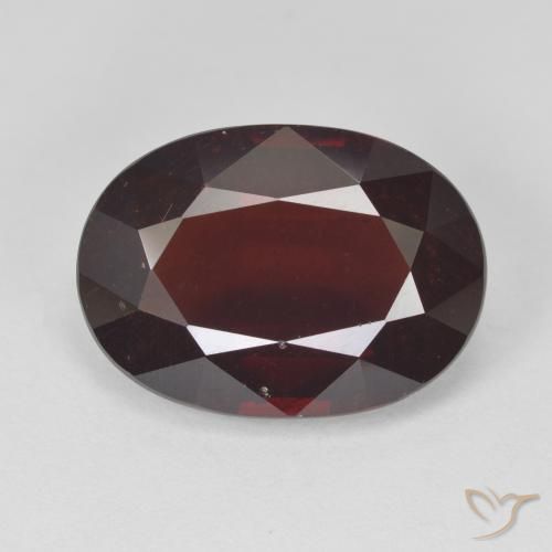Granato Piropo Rosso nerastro naturale da 9.63 ct, Taglio ovale, VS