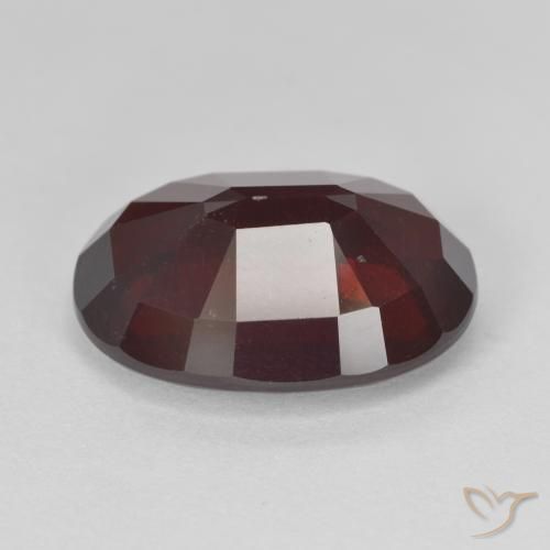 Granato Piropo Rosso nerastro naturale da 9.63 ct, Taglio ovale, VS