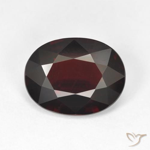 6.48ct Naturale Rosso nerastro Granato Piropo, Ovale, VVS-VS