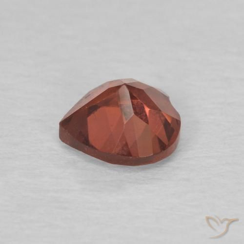 Granato Piropo Ribes Rosso naturale da 0.60 ct, Cuore, VVS-VS