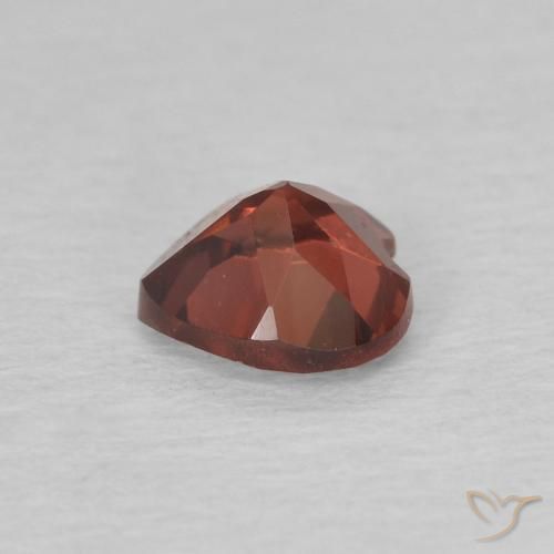 Granato Piropo Ribes Rosso naturale da 0.59 ct, Cuore, VVS-VS