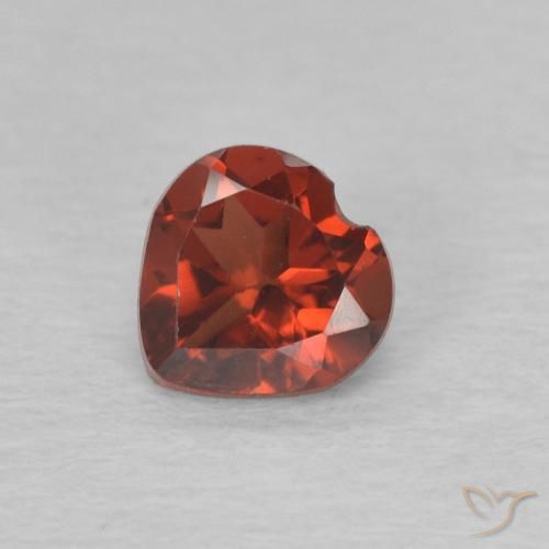 0.58ct Naturale Ribes Rosso Granato Piropo, Cuore, VVS-VS