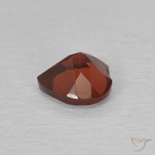 Granato Piropo Ribes Rosso naturale da 0.58 ct, Cuore, VVS-VS