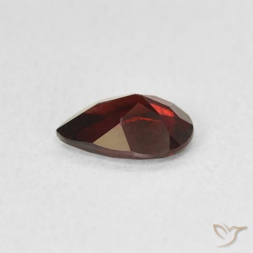 Granato Piropo Rosso scuro naturale da 0.65 ct, Forma a pera, VS