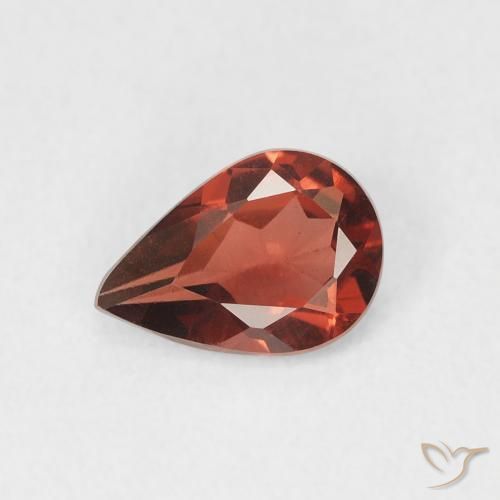 0.71ct Naturale Rosso scarlatto profondo Granato Piropo, Forma a pera, VS
