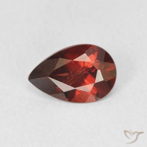 0.80ct Naturale Rosso Sangue Profondo Granato Piropo, Forma a pera, VS
