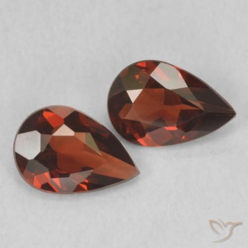 Gemme di Granato Piropo Sangria rossa naturale da 1.18 ct, Forma a pera, VVS-VS