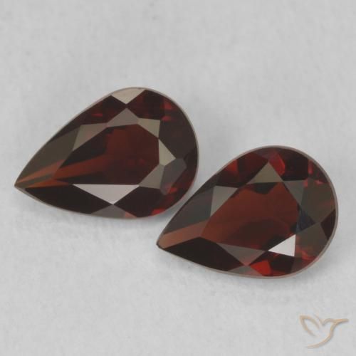 1.43ctw Naturale Rosso scuro Granato Piropo, Forma a pera, VVS-VS