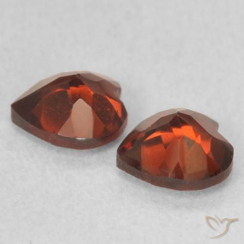 Gemme di Granato Piropo Rosso medio naturale da 1.15 ct, Cuore, VVS-VS
