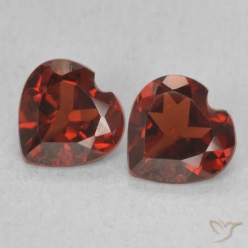 1.06ctw Naturale Ribes Rosso Granato Piropo, Cuore, VVS-VS