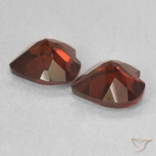 Gemme di Granato Piropo Ribes Rosso naturale da 1.06 ct, Cuore, VVS-VS
