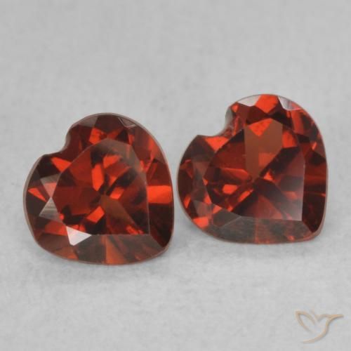 Gemme di Granato Piropo Sangria rossa naturale da 1.01 ct, Cuore, VVS-VS