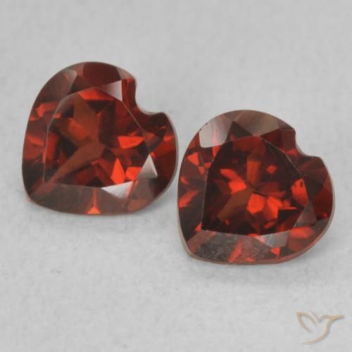 1.12ctw Naturale Rosso medio Granato Piropo, Cuore, VVS-VS