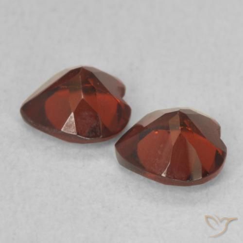 Gemme di Granato Piropo Rosso medio naturale da 1.12 ct, Cuore, VVS-VS